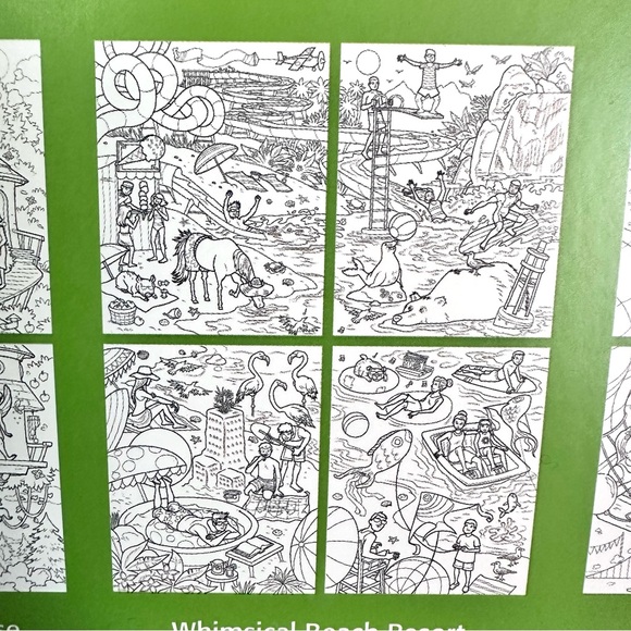 Crayola Family Escapes Group Coloring Scenes 60 Piece Set Markers Pencils Pages - Picture 9 of 16